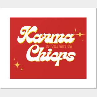 Karma is the guy on the chiefs | vintage light design Posters and Art